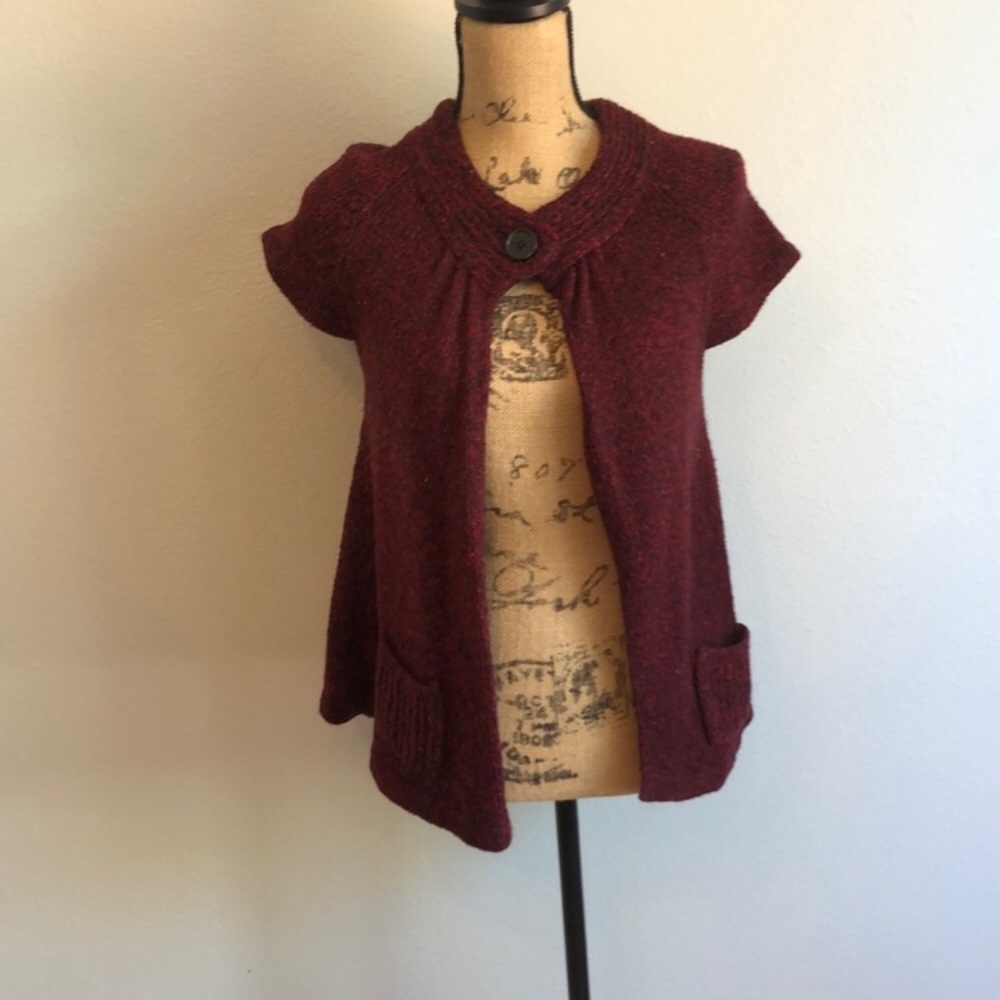 🎈$5 in Bundle - Maroon Maurices cardigan